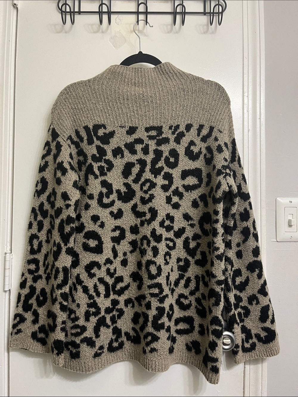 Isabel Maternity by Ingrid & Isabel Taupe and Black Leopard Knit Sweater